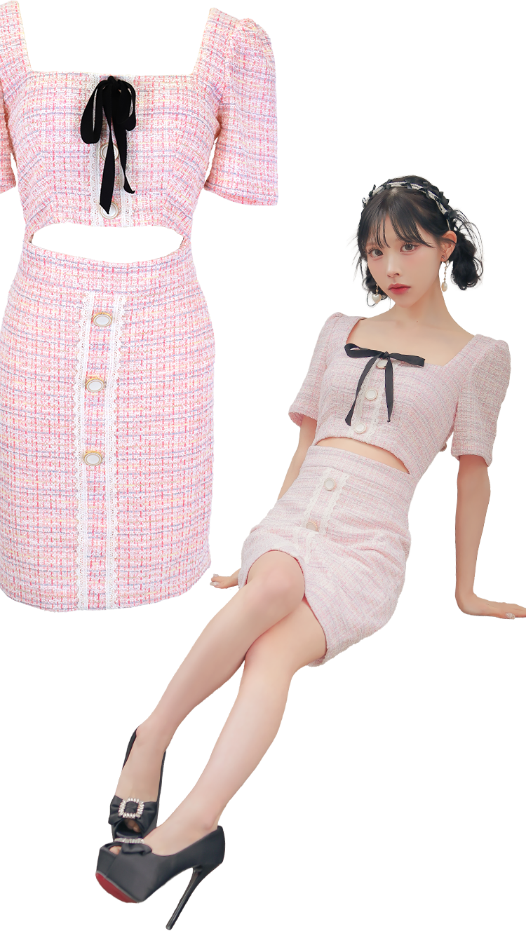 ドレス切り抜きとモデル画像